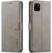 Voor Galaxy A81 / Note10 Lite / M60s LC.IMEEKE Horizontale lederen flip-hoes met kalfsleer met houder en kaartsleuven en portemonnee en fotolijst (grijs)