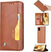Voor Galaxy A51 Kneed Huidtextuur Horizontale Flip Leren Case met Fotolijst & Houder & Kaartsleuven & Portemonnee (Bruin)