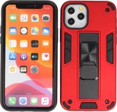 Étui pour iPhone 11 Pro - Étui rigide Tough Armor - Étui pour téléphone avec fonction de support - Couverture arrière Bestcases - Rouge