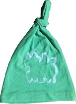 Anha'Lore Designs - Hazel - Babymuts - Groen/lichtblauw