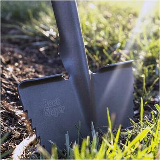Root Slayer Edger, Halvemaanvormige tuinschep met vlijmscherpe messen - tuingereedschap, tuinschop, bats, spade, schep, schop, van Radius Garden — afbeelding 4