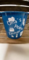 Emmer - Tekst - 5 liter - Oma's Poetsemmer - Blauw - Kado - Gift
