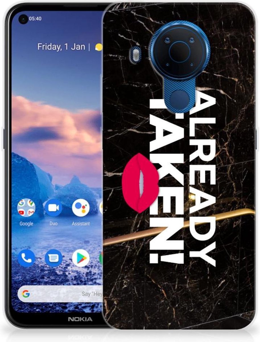 Nokia 5.4 Siliconen hoesje met naam Already Taken Black