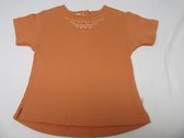 noukie's , meisje, t-shirt korte mouw , orange , thema  indiaan , 3 jaar 92 cm