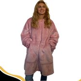 Becozy Hoodie Blanket (lotus roze) - Hoodie Deken - Hoodie Blanket - Deken Met Mouwen - Fleece Deken - Oversized Hoodie