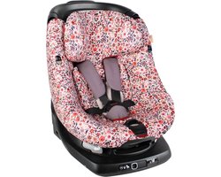 Autostoelhoes Geschikt voor Maxi Cosi AxissFix - Maxi Cosi Hoes Groep 0-1 - Zacht Katoen - Perfecte Pasvorm - Roze Bloemen