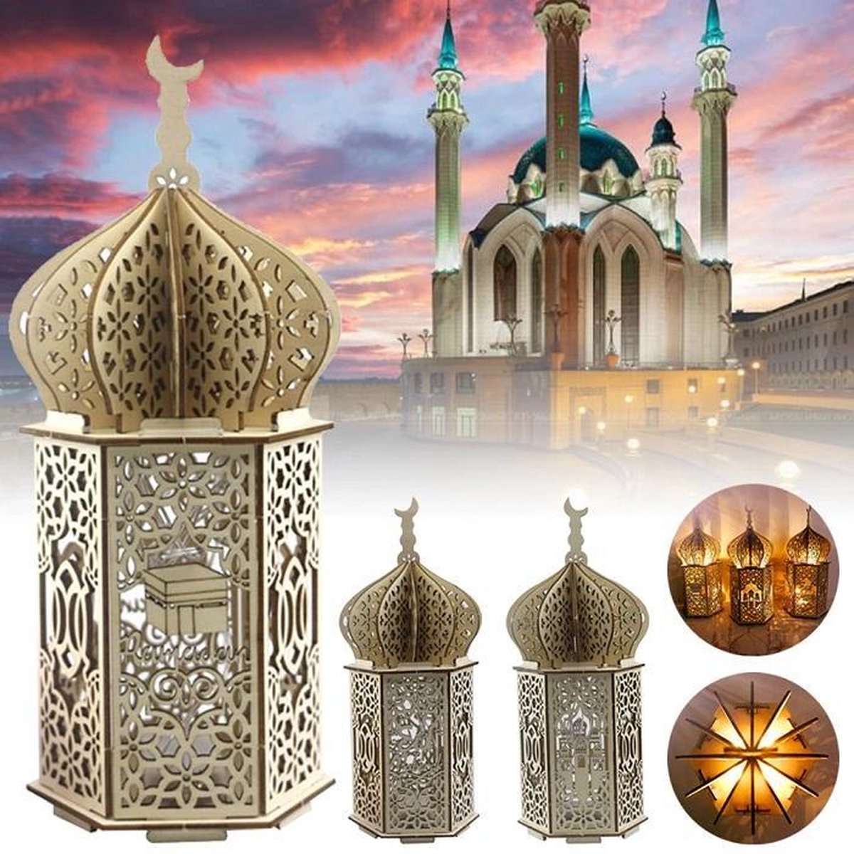 Décoration Ramadan Uniclamps - Lampe Eid Mubarak - Lampe Led - Lampe de  Table - Palais