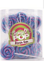 Swingle Pops Snoep blauw/ roze- bubble gum lolly's - 50 x 12 gram