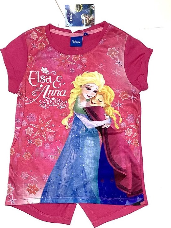 Disney Frozen Meisjes T-shirt - roze - Maat 110 (5 jaar)