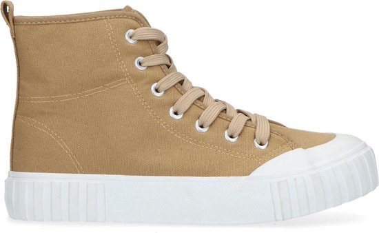 Sacha - Dames - Half hoge beige sneakers - Maat 36 | bol.com