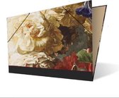 Luxe Tekenmap Bewaarmap 'Geschilderde' Bloemen - Bloemenprint - A3 - 35x50 cm