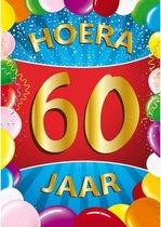 2x stuks 60 jaar mega poster / deurposter - 59 x 84 cm - verjaardag versiering