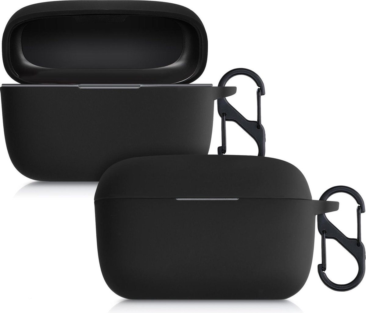 kwmobile Hoes voor JBL Live 300TWS - Siliconen cover voor oordopjes in zwart
