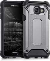 kwmobile hoesje voor Samsung Galaxy A3 (2016) - Hybride telefoonhoesje - Back cover in antraciet / zwart - Transformer design