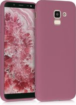 kwmobile phone case pour Samsung Galaxy J6 - Coque pour smartphone - Coque arrière en rose rouille