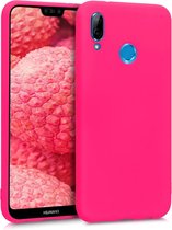 kwmobile telefoonhoesje voor Huawei P20 Lite - Hoesje voor smartphone - Back cover in neon roze