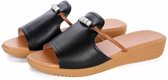 Mode en comfortabele ademende wilde sandalen pantoffels voor dames (kleur: zwart maat: 41)
