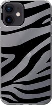 Apple iPhone 12 Mini - Smart cover - Zwart - ZebraPrint