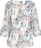 Cassis Dames Cassis - Soepele blouse met bladprint - Blouse - Maat 44