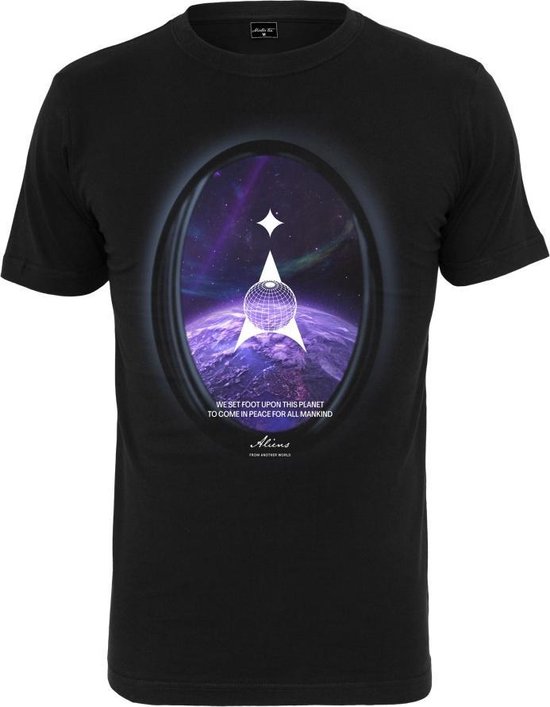 Mister Tee - Alien Planet Heren T-shirt - L - Zwart
