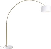 QAZQA xxl - Moderne Booglamp | Vloerlamp | Staande Lamp met kap - 1 lichts - H 2690 mm - Wit - Woonkamer | Slaapkamer