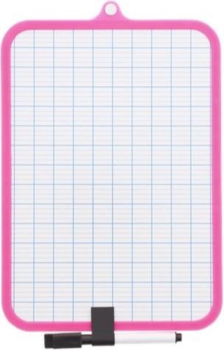 Mini Whiteboard - Dubbelzijdig Roze thumbnail 2