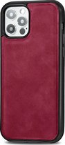 Mobigear Hoesje geschikt voor Apple iPhone 12 Mini MagSafe Telefoonhoesje Hardcase | Mobigear Excellent Backcover | Geschikt voor MagSafe | Geschikt voor Draadloos Opladen met Magnetische Ring | MagSafe Case - Rood