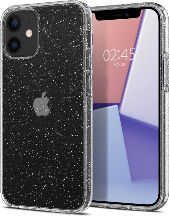 Spigen Liquid Crystal Air Cushion Technology hoesje voor iPhone 12 mini transparant glitters
