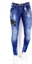 Local Fanatic Exclusive Jeans Hommes Paint Splatter - 1002 - Blauw - Tailles: 33