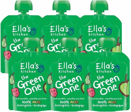 Ella's kitchen Knijpzakje Fruit Smoothie 6+ m Appel Peer Banaan Kiwi 90 gr - 6x 90 gr - Voordeelverpakking van Merkloos — afbeelding 5