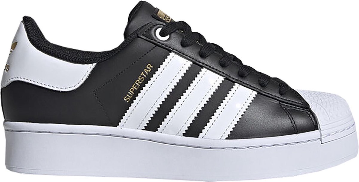adidas Superstar Bold W Dames Sneakers - Core Black/Ftwr White/Gold Met. -  Maat 38 | bol.com