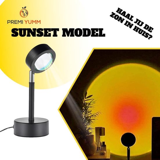 Sunset Lamp, 16 kleuren zonsonderganglamp met statief, led-projector