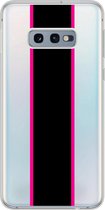 Samsung Galaxy S10 e - Smart cover - Transparant - Streep - Zwart - Roze