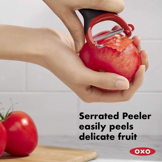OXO 3-Delige Schil Set - Aardappelschiller - Juliennesnijder - Tomaten Dunschiller - Comfort grip - Japans RVS - OXO