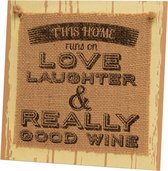 Wooden Sign "This home runs on love"