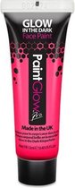 PaintGlow - Glow in the Dark Face paint - Verf - Grime - Make-up - Festival - Evenement - Themafeest - Festival accessoires - 12 ml - roze