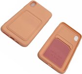 Apple iPhone XR Roze Goud Luxe Back Cover portemonnee Pasjeshouder TPU hoesje