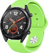 Siliconen Smartwatch bandje - Geschikt voor  Huawei Watch GT sport band - lichtgroen - 42mm - Horlogeband / Polsband / Armband