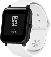 Siliconen Smartwatch bandje - Geschikt voor  Xiaomi Amazfit Bip sport band - wit - Horlogeband / Polsband / Armband