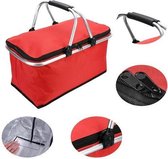Picknickmand Koeltas - Kamperen Koelbox - Servies, Bestek en Eten Mandje - Opvouwbaar Picknick Tas - Maaltijd Tas - Thermische Geïsoleerde Picknickmand - Picnic Basket - Geïsoleerde Koeltas -