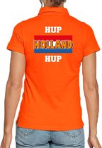 Oranje fan poloshirt voor dames - Hup Holland hup - Holland / Nederland supporter - EK/ WK shirt / outfit XL