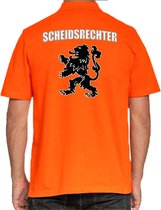 Scheidsrechter Holland supporter poloshirt - heren - oranje met leeuw - Nederland fan / EK / WK polo shirt / kleding M