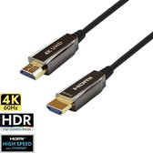 Qnected® Actieve Optische High Speed HDMI 2.0b kabel - 15 meter - 4K@60Hz HDR - Gecertificeerd - High Speed with Ethernet - 18 Gbps | PS4 - Xbox One X & S - PC - Laptop - Beamer - Monitor