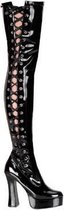 Pleaser Plateau overknee Laarzen -36 Shoes- ELECTRA-3050 US 6 Zwart