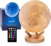 Invisio® Maanlamp - Tafellamp - Moon Lamp - Maan Lamp - 20 cm - Afstandsbediening - USB Oplaadbaar