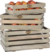 Ensemble de caisses de fruits Esschert de 3 tailles différentes - caisse de pommes