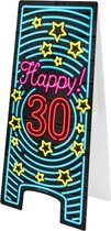 Paper Dreams Attentiebord Neon 30 Jaar 58 X 28 Cm Karton Zwart