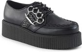 V-Creeper-516 plateau Oxford unisex creeper met boksbeugel zwart - (EU 41,5 = US 9) - Demonia