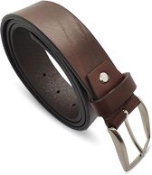 Safekeepers Bruin Glad Leren Riem - 100% Hoogwaardig Italiaans Rundleder - Taille 105 Heren Dames