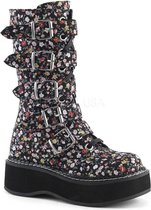 Demonia Laarzen -37 Shoes- EMILY-340 US 7 Zwart/Multicolours